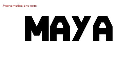 Maya Titling Name Tattoo Designs
