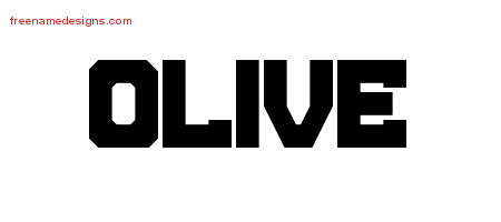 Olive Titling Name Tattoo Designs