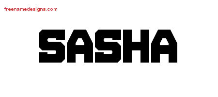 Sasha Titling Name Tattoo Designs