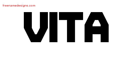 Vita Titling Name Tattoo Designs