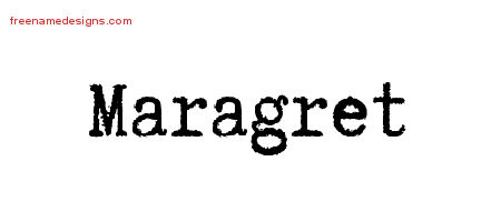 Maragret Typewriter Name Tattoo Designs