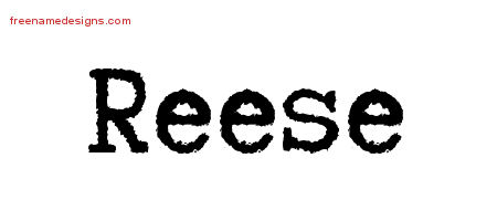Typewriter Name Tattoo Designs Reese Free Download - Free ...