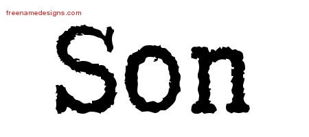 Typewriter Name Tattoo Designs Son Free Download - Free Name Designs