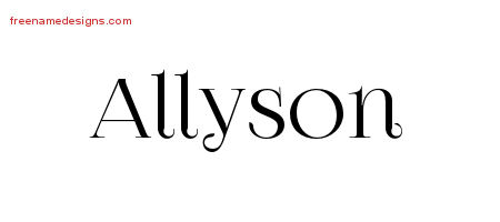 Allyson Vintage Name Tattoo Designs