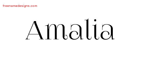 Vintage Name Tattoo Designs Amalia Free Download - Free Name Designs