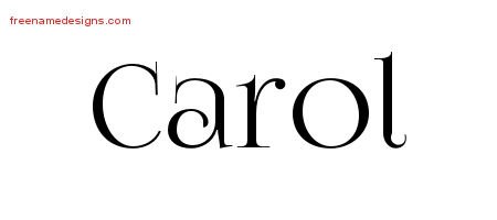 Vintage Name Tattoo Designs Carol Free Download - Free Name Designs