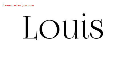 Vintage Name Tattoo Designs Louis Free Download - Free Name Designs