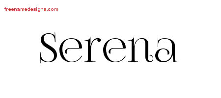 serena name designs tattoo vintage freenamedesigns