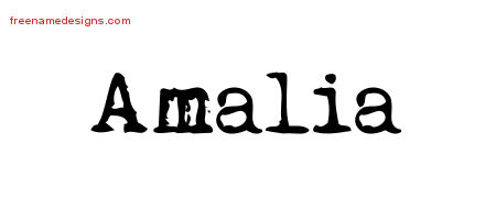 Vintage Writer Name Tattoo Designs Amalia Free Lettering - Free Name