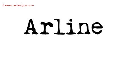 Vintage Writer Name Tattoo Designs Arline Free Lettering - Free Name ...