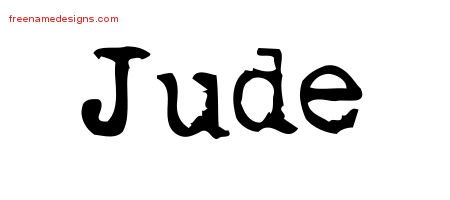 Vintage Writer Name Tattoo Designs Jude Free Lettering - Free Name Designs