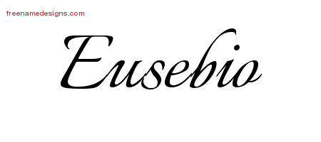 Calligraphic Name Tattoo Designs Eusebio Free Graphic - Free Name Designs