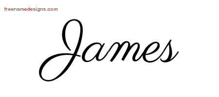 Classic Name Tattoo Designs James Printable - Free Name Designs