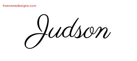 Classic Name Tattoo Designs Judson Printable - Free Name Designs