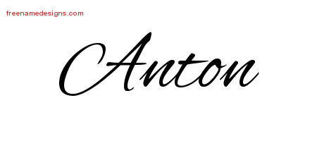 Красивое написание имени Антон