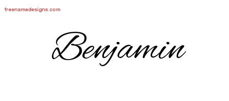 Cursive Name Tattoo Designs Benjamin Free Graphic - Free Name Designs