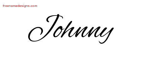Cursive Name Tattoo Designs Johnny Free Graphic - Free Name Designs
