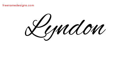 Cursive Name Tattoo Designs Lyndon Free Graphic - Free Name Designs