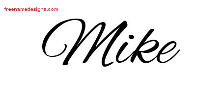 Cursive Name Tattoo Designs Mike Free Graphic - Free Name Designs