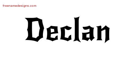Gothic Name Tattoo Designs Declan Download Free - Free Name Designs