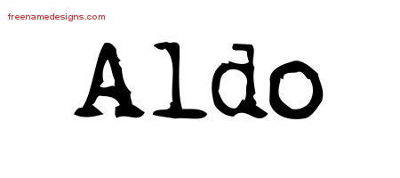 Vintage Writer Name Tattoo Designs Aldo Free - Free Name Designs