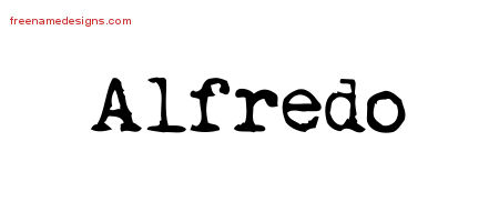 Vintage Writer Name Tattoo Designs Alfredo Free - Free Name Designs