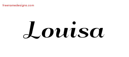 Art Deco Name Tattoo Designs Louisa Printable - Free Name Designs