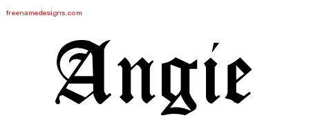 Blackletter Name Tattoo Designs Angie Graphic Download - Free Name Designs