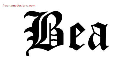 Blackletter Name Tattoo Designs Bea Graphic Download - Free Name Designs