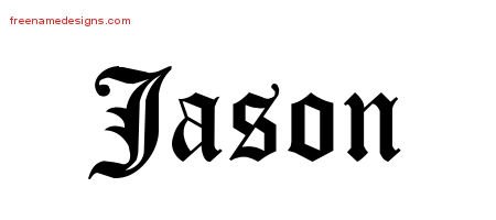 Blackletter Name Tattoo Designs Jason Graphic Download - Free Name Designs
