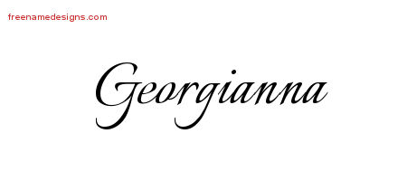 Calligraphic Name Tattoo Designs Georgianna Download Free - Free Name ...