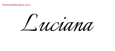 Calligraphic Name Tattoo Designs Luciana Download Free - Free Name Designs