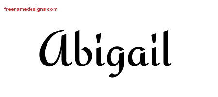 Calligraphic Stylish Name Tattoo Designs Abigail Download Free - Free ...