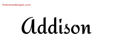 Calligraphic Stylish Name Tattoo Designs Addison Download Free - Free ...