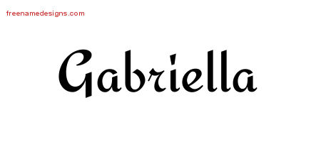 Calligraphic Stylish Name Tattoo Designs Gabriella Download Free - Free ...