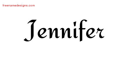 Calligraphic Stylish Name Tattoo Designs Jennifer Download Free - Free ...