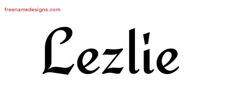 Calligraphic Stylish Name Tattoo Designs Lezlie Download Free - Free ...