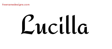 Calligraphic Stylish Name Tattoo Designs Lucilla Download Free - Free ...