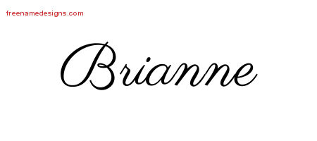 Classic Name Tattoo Designs Brianne Graphic Download - Free Name Designs