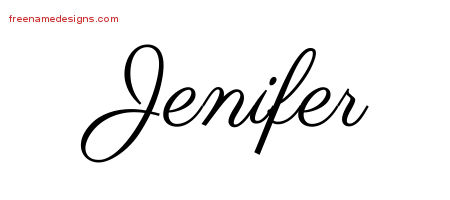 Classic Name Tattoo Designs Jenifer Graphic Download - Free Name Designs