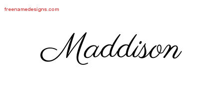 Classic Name Tattoo Designs Maddison Graphic Download - Free Name Designs