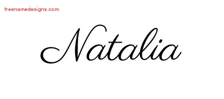 Classic Name Tattoo Designs Natalia Graphic Download - Free Name Designs