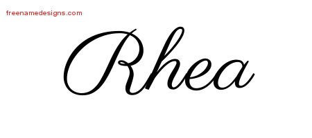 Classic Name Tattoo Designs Rhea Graphic Download - Free Name Designs