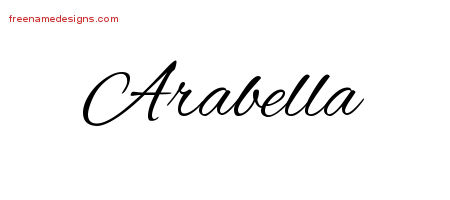 Cursive Name Tattoo Designs Arabella Download Free - Free Name Designs