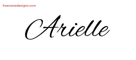 Cursive Name Tattoo Designs Arielle Download Free - Free Name Designs