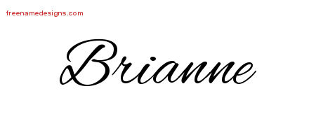 Cursive Name Tattoo Designs Brianne Download Free - Free Name Designs