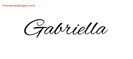 Cursive Name Tattoo Designs Gabriella Download Free - Free Name Designs