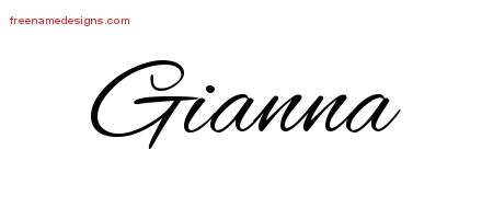 Cursive Name Tattoo Designs Gianna Download Free - Free Name Designs