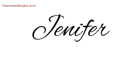 Cursive Name Tattoo Designs Jenifer Download Free - Free Name Designs