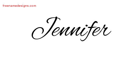 Cursive Name Tattoo Designs Jennifer Download Free - Free Name Designs